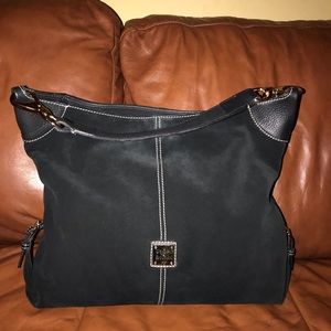 Dooney and bourke leather suede hobo bag